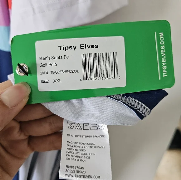 NWT tipsy elves Santa fe polo shirt - Picture 7 of 10